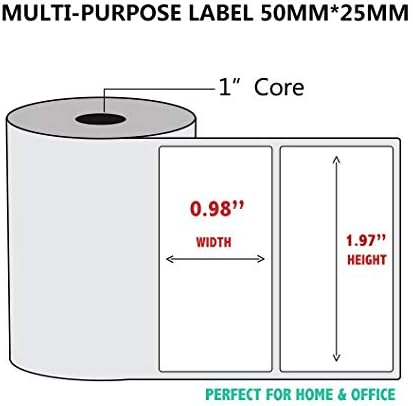 NETUM G5 Etiket Yazıcısı için Uyumlu NETUM Kendinden Yapışkanlı Çok Amaçlı Etiket Kağıdı-1 Rulo 300 Etiket 50x25mm