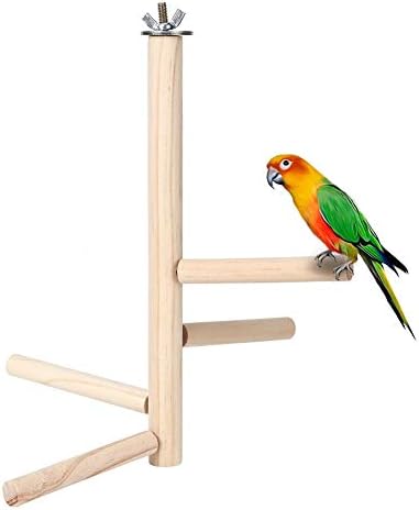 Kuş Levrek Doğal Ahşap Standı Oyuncak Kuş Kafesi Standları Platformu Papağan Eğitim Standları Pençe Taşlama Sopa 3-4 adet Küçük