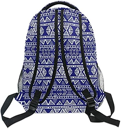 Sırt çantası sırt çantası rahat çanta çizgili Bohem mavi Vintage omuz sırt çantası