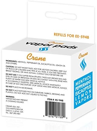 EE-5948 Akülü Kişisel Buhar İnhaleri için Vinç Buhar Pedleri, 12 paket, Beyaz