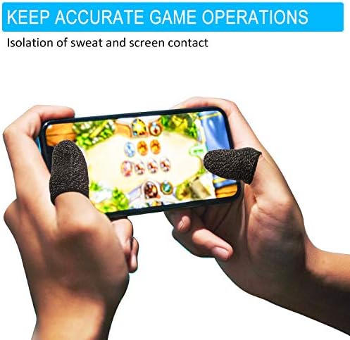 Mobil Oyun Parmak Kollu Kontrolörleri 6 Parça Anti-ter Nefes Oyun Parmak Kollu Ince Tam Dokunmatik Ekran Parmak Kollu ile Metal