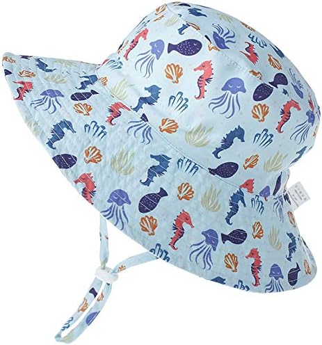 MaxNova Bebek Güneş Şapka Toddler Yaz UPF 50 + Bebek Kız Kova Şapka Geniş Ağız Plaj Şapka Bebek Erkek 0-5 Yıl için 2 paketi