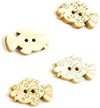 30 Parça Dikiş Düğmeleri Dikmek BT22123 Goldfish Doğal Renk Ahşap Ahşap Sanatlar El Sanatları Kavramlar Malzemeleri Bağlantı