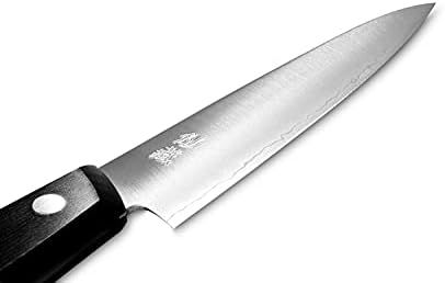 Sekı Japonya SENZO Japon Maket Küçük Bıçak, Paslanmaz Çelik Meyve Bıçağı, ahşap Saplı, 120mm (4.7 in)