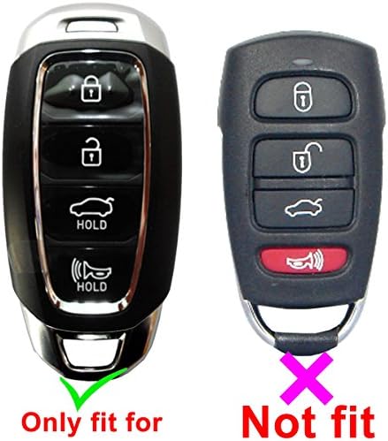 2 Adet Coolbestda 4 düğmeler Anahtar Fob Kapak Cilt Uzaktan Durumda Anahtarsız Giriş Cüzdan Kabuk ıçin 2019 2020 2021 Hyundai