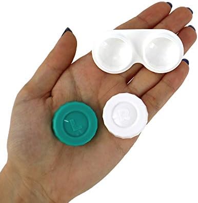 Kontakt Lens Kılıfları 3 adet / Düz Tasarım / Depolama Seyahat Kılıfları / Lensler Tutucu Kutusu / Sol ve Sağ Işaretli ingiltere'de