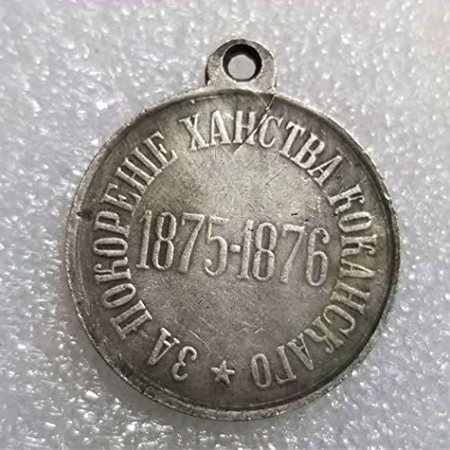 VanSP Kopya 1875-1876 Rusya Gümüş Kaplama Madalya-Rus Rozeti-SSCB Onur Cesaret Ödülleri Madalya Hatıra Sikke Gümüş Dolar Çoğaltma