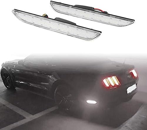 Üç T 2 adet Araba LED Arka Side Marker ışıklar PC Kabuk Yan Lambaları Kiti Ford Mustang 2015-2020 Için