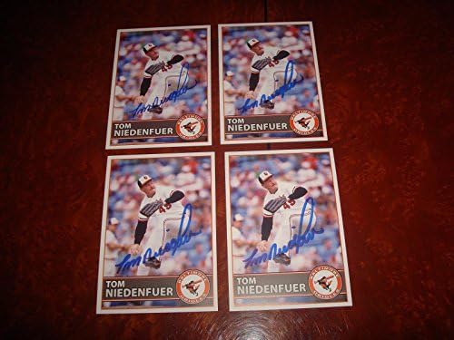 Tom Niedenfuer İmzalı Otantik İmza Orioles Takımı Sayı 3. 5X5 Kartpostal-MLB Kesim İmzaları