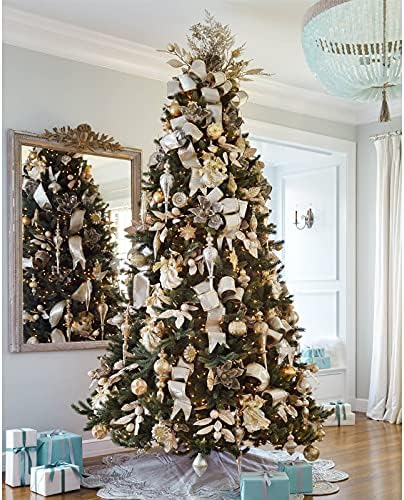 TOMAY 34 PCS noel Topu Süsler Noel ağaç dekor için 2.36 Kırılmaz Noel Süslemeleri Gümrükleme ile asılı halat, altın