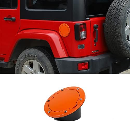 turuncu Araba alüminyum alaşım yakıt deposu kapağı Jeep Wrangler JK 2007-2017 için