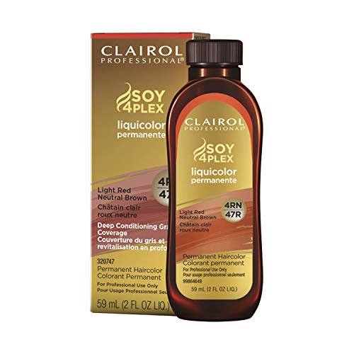 Koyu Saç Rengi için Clairol Profesyonel Kalıcı Liquicolor, 4rn Açık Kırmızı Nötr Kahverengi, 2 oz.