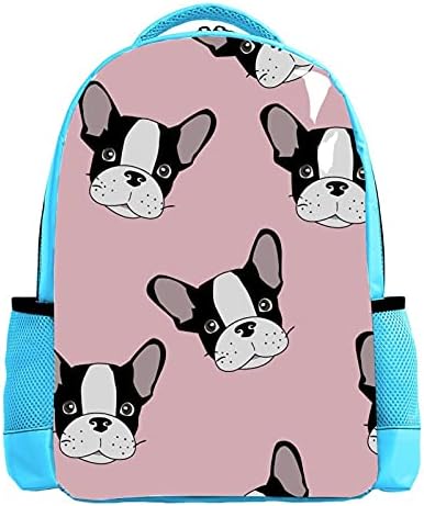 Çocuklar için sırt çantası Erkek Kız seyahat sırt çantası Su Geçirmez Sevimli Karikatür Hipster Bulldog Desen Çocuk Çantası ile