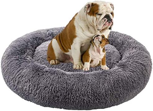 Sakinleştirici Donut köpek yatağı Faux Kürk Pet yatak Kendinden ısınma Cuddler Yıkanabilir Yuvarlak Pet Yatak Kedi Yatak Rahat