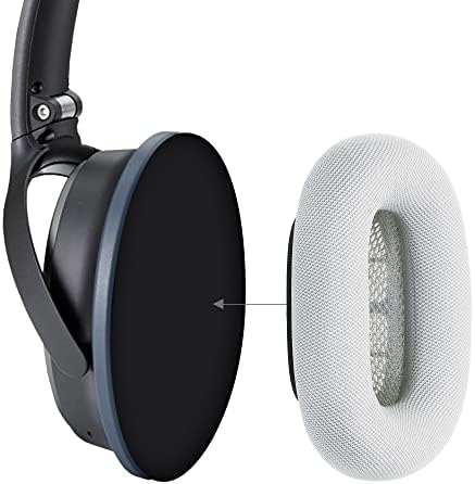 Apple AirPods Max ile Uyumlu kwmobile Yedek Kulak Pedleri-Kulaklıklar için Kulak Yastıkları Seti-Gümüş