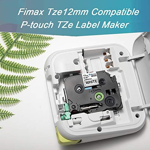 Fimax Uyumlu Etiket Bant Değiştirme için Brother TZe-231 TZe231 Tz231 PTD210 PTH110 PTD600 PT-400 Küp Etiket Makineleri (12mm