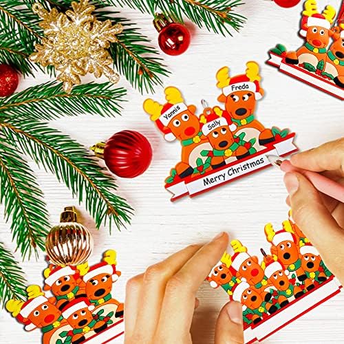 Kişiselleştirilmiş Geyik Noel Süsler 2021 Özelleştirilmiş Noel Dekorasyon Hediyeler, Aile 2,3,4,5,6,7, özel Ad Ren Geyiği Noel