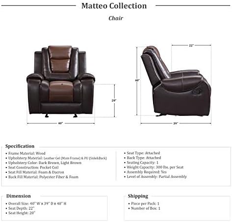 Lexicon Matteo Planör Uzanmış Sandalye, İki Tonlu Kahverengi