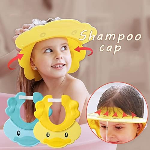 Bebek duş başlığı sevimli karikatür bebek duş başlığı ayarlanabilir su geçirmez şampuan gölge pratik bebek duş ürünleri bebek