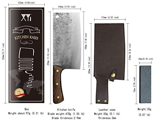 XYJ TAM TANG Cleaver Mutfak Bıçağı 7.5-inç Profesyonel şefin Bıçaklar 5Cr15 Paslanmaz Çelik Kamp Kasap Bıçakları Kesmek İçin