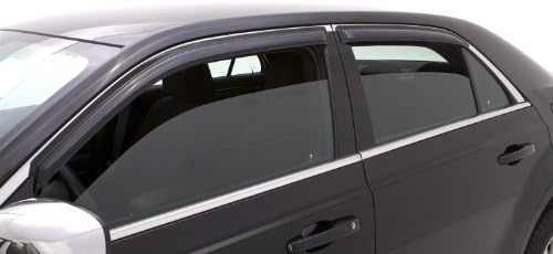 Otomatik Ventshade AVS 94432 Orijinal Ventvisor Yan Pencere Saptırıcı Koyu Duman, 2011-2020 Chrysler 300 için 4 Parçalı Set
