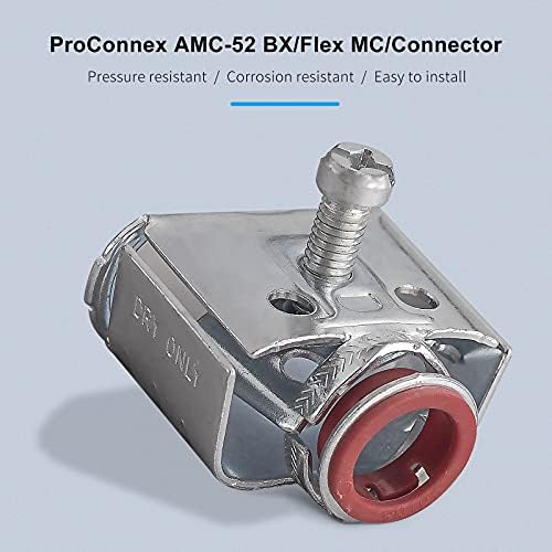 ProConnex AMC-52 BX / Flex MC / Bağlayıcı,1/2-İnç,Çift delik (4-Pack)