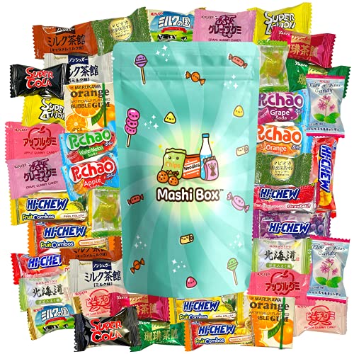 Mashi Kutusu Japon Şeker Gizem Variety Paketi-40 Adet-Sakızlar, Taffys ve Sert Şeker Variety Paketi