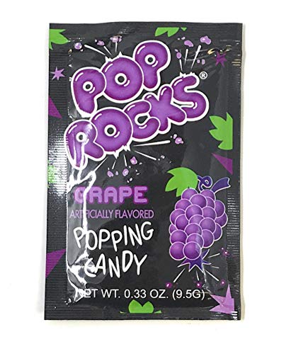 Pop Rocks Candy Variety 20 Paket 4 Lezzet Çeşitleri Çilek, Kiraz, Karpuz, Üzüm