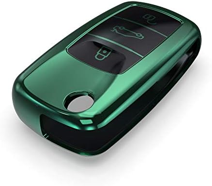 VW Skoda Seat ile Uyumlu kwmobile Anahtar Kapağı - Koyu Yeşil