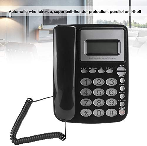 Heayzoki Kablolu Telefon, klasik Kristal Düğme Telefon Hattı Kablolu Masa Telefonu için Ev Ofis,DTMF/FSK Sabit Telefon Desteği