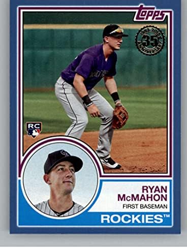 2018 Topps 1983 Topps Mavi 83-76 Ryan McMahon Colorado Rockies Resmi MLB Beyzbol Ticaret Kartı Ham (NM veya Daha İyi) Durumda