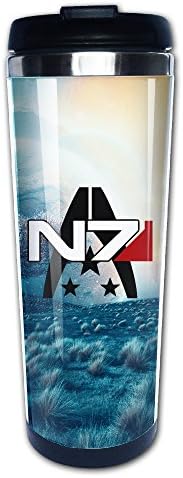 Mass Effect Alliance N7 Insignia Gezgin Kahve Fincanı, 400 ml, Paslanmaz Çelik