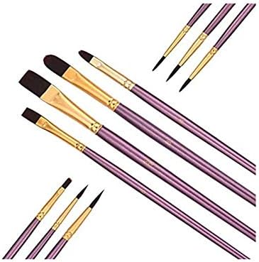 BLLXMX Boya Fırçaları Seti, Paintbrushes Naylon Saç Sanatçı Akrilik Boya Fırçaları Akrilik Yağ Suluboya,10 Adet
