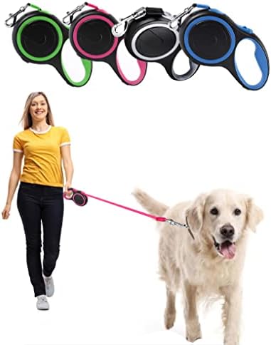 Geri çekilebilir Köpek Tasma, Ağır Arapsaçı-Ücretsiz Köpek Yürüyüş için Güvenli Büyük Tasma kadar 110 lbs, Anti-Kayma Kauçuk