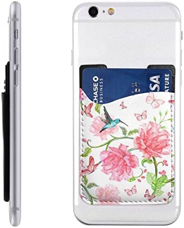 Bahçe ile Kuşlar ve Çiçekler Telefon Cüzdan, telefon Kredi kartı tutucu 3 m Yapıştırıcı Üzerinde Sopa Cüzdan Cep Kılıf Mate için