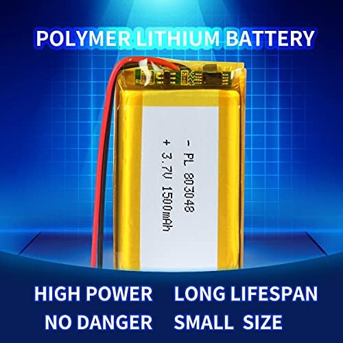 YTKavq 3.7 V 1100 mAh Pil 803048 Lityum Polimer İyon Şarj Edilebilir Li-Ion Li-Po Pil ile 2 P PH 2.0 mm Pitch Bağlayıcı