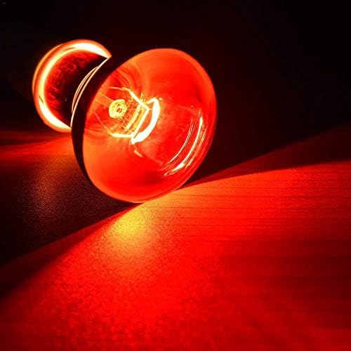 ZeHui LED Kırmızı sürüngen gece lambası UVA kızılötesi ısı lambası ampul yılan kertenkele sürüngen 60 w