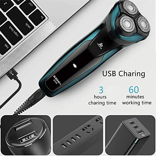 SID elektrikli tıraş makinesi ile Erkekler için Pop-Up Düzeltici, USB Hızlı Şarj Edilebilir IPX7 Su Geçirmez Traş Makineleri