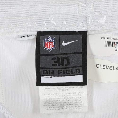 DJ Montgomery Cleveland Browns Oyunu-2019-20 NFL Sezon Öncesi 15 Beyaz Pantolon Kullanıldı-Boyut 30-Oyun Kullanılmış Ekipman