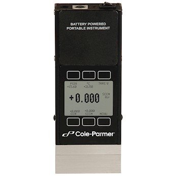 Cole-Parmer Alçak Basınç Düşüşlü Gaz Debimetresi, 0-500 sccm, Akü, Mono