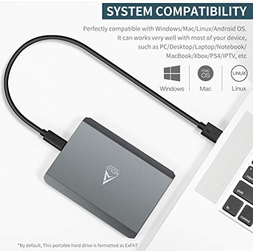 AİOLO 2.5 1 TB Taşınabilir harici sabit disk USB3.0 HDD Depolama için PC, Mac, Masaüstü, Dizüstü Bilgisayar, MacBook, Chromebook,