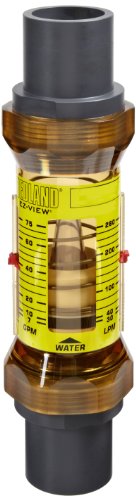 Hedland H619-675-R EZ-View Sensörlü Debimetre, Polifenilsülfon, Su İle Kullanım için, 30.0-280.0 lpm Akış Aralığı, 2 Soket Kaynağı