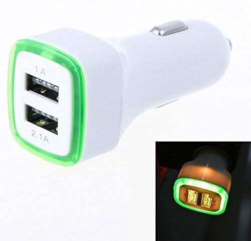 Shot Case Çift LED Araç çakmak USB Adaptörü için iPhone 5C Yeşil