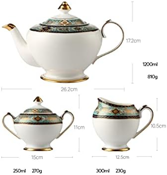 XWOZYDR Kemik Çini Kahve Fincan Seti Çay Potu ve Fincan Seti Avrupa Kahve Aksesuarları Kahve Seti