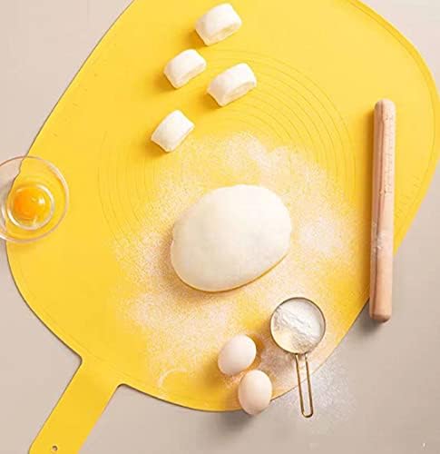 Kalınlaşmış silikon haddeleme mat ev gıda dereceli un ve hamur paneli pişirme mutfak malzemeleri (sarı)