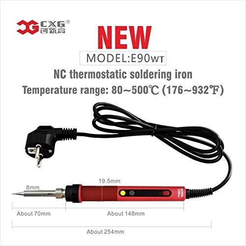 Lehimleme CXG E60WT E90WT E110WT Dijital LCD Ayarlanabilir NC termostat Elektrikli havya kolu Kaynak onarım + 3 adet lehim ipucu
