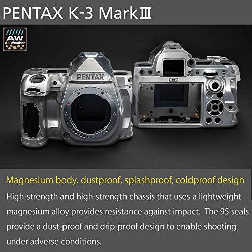 Pentax K-3 Mark III Amiral Gemisi APS-C Gümüş Kamera Gövdesi - 12fps, Dokunmatik Ekranlı LCD, Hava Koşullarına Dayanıklı Magnezyum