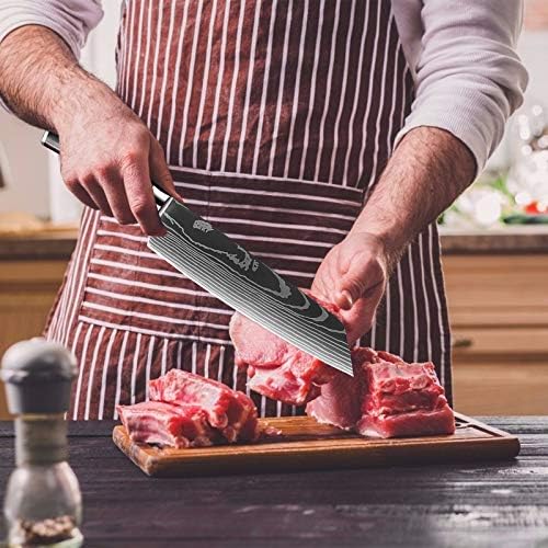 Soffiya Mutfak Bıçak Setleri 10 parça, Şef Bıçaklar Profesyonel Yüksek Karbon Paslanmaz Çelik Sebze Et Meyve Kesme için