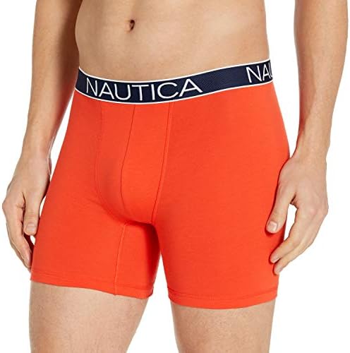 Nautica erkek 3-Pack Klasik iç çamaşırı pamuk Streç Boxer Kısa