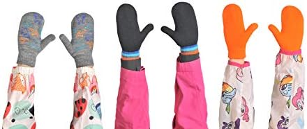 CROSSFİNGERS Kış Strechy Sihirli Örgü Eldiven Çocuklar için Yaş 3-7 Tam Parmaklar ve Eldivenler Seçenekleri ile 3 Pairs 3 Renkler